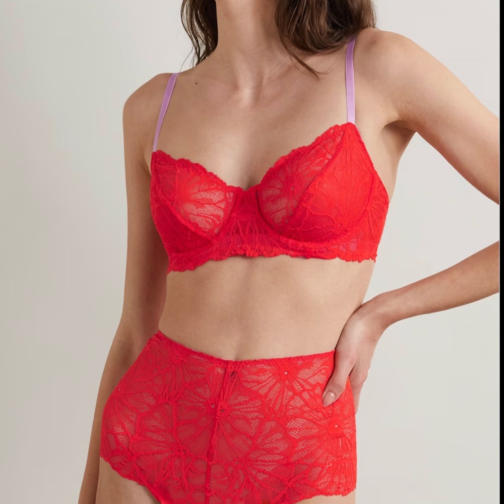 Dora larsen Alma graphic lace bra 32c